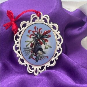Lenox Winter Greetings Nuthatch ornament, a design by Catherine McClung.